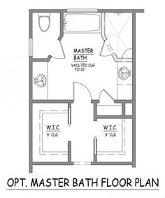 a floor plan for a master bath