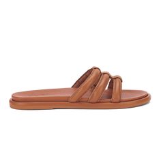 Tiare Slide Women’s Leather Slide Sandals - Fox | OluKai Tiare Flower, Slides Outfit, Beach Slides, Promotional Products Marketing, Unique Fits, Women's Shoes Accessories, Slides Women, Leather Sandals Women, Leather Slide Sandals