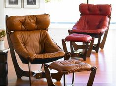 three different types of chairs in a living room