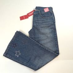 New With Tag, Gymboree 2007 " Schoolgirls Rock " Line. This Is A Size 9 (Not 10) Pants. Material Is 100% Cotton (Denim), Adjustable Waist, Machine Washable. Shipping Weight:10.7oz Elastic Waistband Jeans, Boys Denim Jeans, Baby Boy Jeans, Flare Pant, Gymboree Girl, Boys Denim, Boys Jeans, Denim Flares