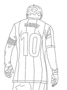 a drawing of a soccer player with the number 10 on his jersey