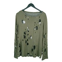 100% genuine Balmain distressed Men Top, nocode, VINU0 Color: khaki (An actual color may a bit vary due to individual computer screen interpretation) Material: 88% linen, 12% polyamide Tag size: M This top is great quality item. Rate 9 of 10, excellent, all holes are part of a design. Actual measurements (inches/centimeters): Chest pit to pit: 58 cm or 22 3/4" Sleeve Length From Shoulder: 71 cm or 27 3/4" Sleeve Length From Neck: - Total Length: 79 cm or 31" Distressed Punk Style Crew Neck T-shirt, Balmain Vintage, Punk Distressed T-shirt, Balmain Top, Balmain Shirt, Gucci Floral, Balmain Dress, Structured Jacket, Balmain Men