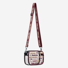 Over your shoulder and off to the game. Whether you're running errands on the town or running the tailgate in the parking lot, this Florida State Seminoles Repeat Retro Print Clear Crossbody Bag is the perfect way to carry the team like never before. Features Repeat Florida State Seminoles current and retro team logo and wordmark displays on sides of bag, in case there were any doubts where your allegiances lie Woven, team-colored crossbody strap that makes carrying the team easy and convenient Casual Rectangular College Bag, Casual Rectangular College Bags, Casual College Rectangular Bag, Functional Rectangular College Bags, Functional Rectangular College Bag, Eagles Kelly Green, Eagles Team, Seminole Florida, Florida State Seminoles