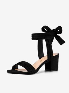 Shop Allegra K for open toe ankle tie back block heel sandals you are looking for, get more women's chunky heel for yourelf. Order now! Free Returns! Womens Chunky Heels, Block Heel Sandals, Sandals Black, Black 7, Block Heels Sandal, Chunky Heel, Heel Sandals, Tie Backs, Tie Back