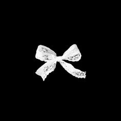 a white bow on a black background