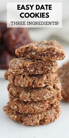 a plate of date cookies.