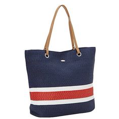 Cappelli Women's Paper Braid Satchel Bag Navy Os Travel Light With The Cappelli Bag1003 Tote. It Is Made From 100% Toyo Straw For Lightweight, Yet Sturdy Construction. This Handbag Sports Metal Accents For Added Appeal And Two Strap Handles For Easy Lifting. This Handbag Is Designed With Fine Stitching Detail For A Trendy Appeal. Material: Toyo Straw. Dimensions - L X W X H 14.50 X 6.50 X 18.00 Inches July 4th Must Have!!!!! Navy Shopping Bag, Navy Travel Bag With Braided Handles, Navy Beach Bag, Metal Accents, Travel Light, Satchel Bag, Metallic Accents, July 4th, Satchel Bags