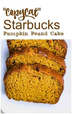 pumpkin pound cake with text overlay