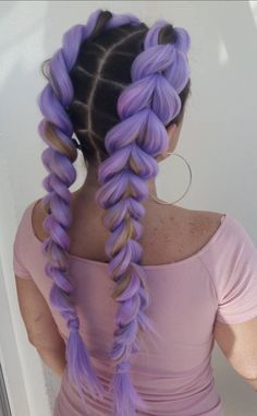 Braided Colored Hair Extensions, Mermaid Hair Braid, Dragon Braids With Extensions, Rave Braids Extensions, Braids With Fake Hair, Big Braided Hairstyles, Braids With Color Extensions, Festival Braids With Color Extensions, Dragon Braid Hairstyles