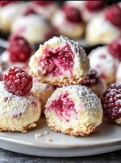 Health meal, low carbs meals, keto meal Raspberry Balls Recipe, Raspberry Appetizers, Delightful Raspberry Cream Cheese Bites, Mini Raspberry Cheesecake Recipes, Cream Cheese Bites No Bake, Pampered Chef Recipes Desserts, Raspberry Cookie Bars Recipes