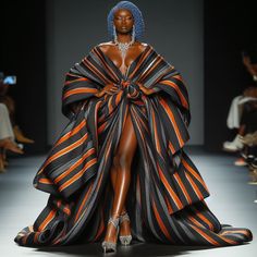 African Haute Couture, African Couture Fashion, African Queen Dress, Black And Gold Outfit Ideas, African Fashion Show, African Outfits For Women, African Couture, Met Gala Outfits, Afrocentric Fashion