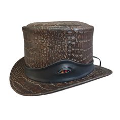 Premium Cow Grain Leather.Crocodile Pattern embossed leather.Premium Craftsmanship.Crocodile Eye Band.Handcrafted with care & style.Ultraviolet protection factor 50+2” Classic Short Brim Size5'' Crown.Velvet Elastic Sweat Band for Comfort & Fit.Super well made top quality Hat.Sizes:S: 5455CMM: 5657CML: 5859CMXL: 6061CMXXL: 6263CM Crocodile Eyes, Leather Top Hat, Eye Band, Sweat Band, Crocodile Pattern, Quality Hats, Top Hat, Leather Top, Embossed Leather