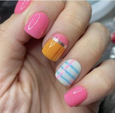 School Nail Ideas, Back To School Nail Ideas, Aries Women, August Nails, Back To School Nails, Print Nails, School Nails