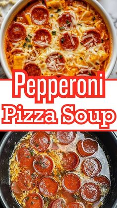 Pepperoni Pizza Soup Pepperoni Pizza Soup, Pepperoni Soup Recipe, Pizza Soup Crockpot, Leftover Pizza Ideas, Ditalini Soup Recipes, Pepperoni Soup, Pizza Soup Recipe, Vegetarian Slow Cooker Recipes, Pizza Bowl