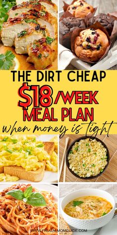 Cheap Savory Meals, Cheap 2 Week Meal Plan, 30 Days Of Meals On A Budget, Cheap Meal Prep Recipes, Budget Menu Plan, Frugal Meal Plan For Two, Five Dollar Meals, Week Dinner Plan On A Budget, Costco Budget Meal Plan