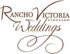 the logo for ranch victoria winery's wedding