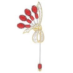 Gems en Vogue
18K Gold Accented
Oval & Cushion
Shape Red Coral &
Zircon Pin Vogue Jewelry, Evil Spirits, Red Coral, Jewelry Plate, Gold Accents, Precious Metals, Fall In Love, In Love, Platinum