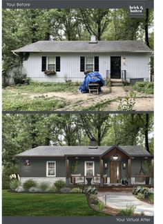 before and after pictures of a house in the suburbs