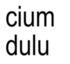 the word cum dulu is written in black and white, on a white background