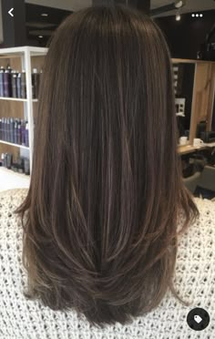 Medium Brown Hair With Layers Straight, Long Layers Brunette Straight, Medium Length Rounded Layers, Mid Length Haircut Indian, Hidden Layers Long Hair, Long Layered Hair Asian Straight, Haircut Ideas For Long Hair Layers Brunettes, Long Layered Hair Straight Mid Length, Thick Asian Haircut