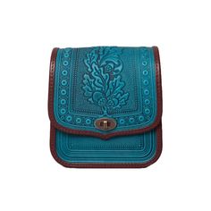 Turquoise and Bordo Crossbody Purse, Stylish Leather Shoulder Bag for Women Blue Leather Phone Bag For Travel, Blue Leather Phone Bag With Cell Phone Pocket, Turquoise Leather Satchel For Travel, Turquoise Travel Bag With Detachable Strap, Turquoise Crossbody Travel Bag, Turquoise Leather Bag With Removable Pouch, Turquoise Crossbody Bag With Detachable Strap, Turquoise Crossbody Bag For Travel, Blue Leather Phone Bag