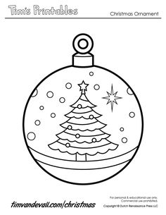 a christmas ornament with the words tim's printables on it