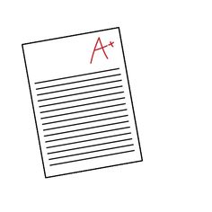 a piece of paper with the letter a on it