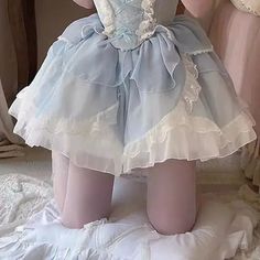 TAVIMART - Japanese Style 2024 Blue Sweet Ballet Style First Love Girl Lolita Dress Birthday Fluffy Princess Y2K Girl Vestidos Harajpoo Clothes S(4) Length:CM Bust:CM Waist:CM Hip:CM M(6) Length:CM Bust:CM Waist:CM Hip:CM L(8) Length:CM Bust:CM Waist:CM Hip:CM Please Note: Measure error within 2-4cm is normal. Oogie Boogie Costume, Holster Bag, Y2k Girl, Ballet Style, Love Girl, Dress Design Sketches, Dress Birthday, Ballet Fashion, Standing Poses