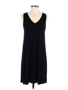 Gap Casual Dress Size: Small Black Dresses - used. 95% RAYON, 5% SPANDEX, Midi, V-Neck, Solid, Knee Length, Sleeveless | Gap Casual Dress: Black Solid Dresses - Size Small Affordable Gap Spring Dresses, Cheap Gap Sundress, Cheap Fitted Gap Dresses, Cheap Playful Gap Dresses, Casual Dress Black, Small Black Dress, Dress Slip, Black Casual Dress, Black Dresses Casual