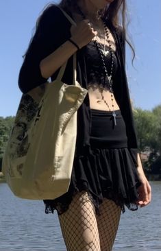 Goth Summer Aesthetic, Y2k Dior Bag, Outfit Goals, Dark Fashion, New Wardrobe, Dream Clothes, Lookbook Outfits, Look Cool