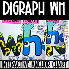 an interactive anchor chart for writing with the words wh and wh on it