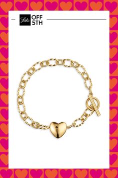 From The Luxe Collection. Goldtone Brass Toggle Clasp Imported Size Diameter, About 2.5" Click Here For A Guide To Jewelry & Watches. Center Core - W Jewelry > Saks Off 5th. Eye Candy La. Metal Heart Bracelet With Toggle Clasp, Valentine's Day Gift Bracelet With Toggle Clasp, Heart Shaped Bracelet With Toggle Clasp As Gift, Heart Shaped Toggle Clasp Bracelet For Gift, Valentine's Day Heart Bracelet With Toggle Clasp, Valentine's Day Gift Heart Bracelet With Toggle Clasp, Metal Heart Bracelet With Toggle Clasp As Gift, Valentine's Day Jewelry With Toggle Clasp, Toggle Clasp