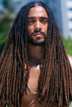 Men With Locs, Men Locs, Long Dreadlocks, Lovely Hairstyles, Loc Hairstyles, Dreads Styles, Pelo Afro