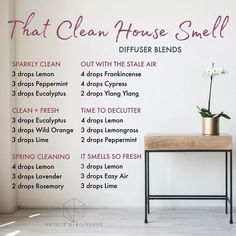 essential oils, essential oil recipes, essential oil recipes diffuser, essential oil blends, essential oils for beginners, #essentialoils #essentialoilblends Clean House Smell, Essential Oil Blends Recipes, Living Essentials Oils, Diffuser Recipes