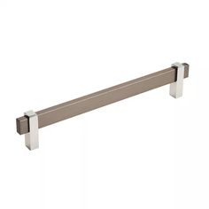 an image of a stainless steel towel bar on a white background with clippings