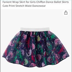 Purple Green Pink Ballet Skirt With White Elastic Waist Band. Sheer Dancewear Skirt Size L(Ages 3-6) Pink Ballet Skirt, Dancewear Skirt, Pumpkin Skirt, Sparkly Skirt, White Tennis Skirt, Kids Plaid, Silver Skirt, Vegan Leather Skirt, Y2k Skirt