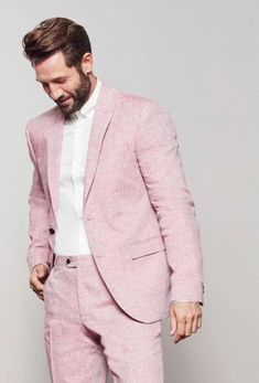 Pink Linen 2 Piece Summer Suit Slim Fit Elegant Formal Fashion - Etsy UK Men Linen Suits, Men Linen Suit, Coat Pant For Men, Linen Suit Men, Beach Wedding Suits, Mens Wear Wedding, Suits Men, 2 Piece Suit