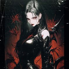 Goth Aesthetic Icons, Dark Goth Aesthetic, Red Artwork, Cute Goth, Vampire Girls, Anime Wolf, Beautiful Dark Art, Goth Aesthetic, Pretty Wallpaper Iphone