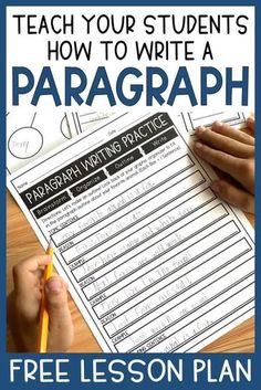 a person writing on a piece of paper with the title teach your students how to write a