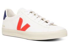 Veja Campo Low-Top Laced Sneakers 'White Orange' CP0502195 White Sneakers With Gum Sole For Summer, Spring Off White Sports Sneakers, Lace Sneakers, Fashion Performance, Lace Tops, Stylish Sneakers, Sneakers White, Low Top, Perfect Pair