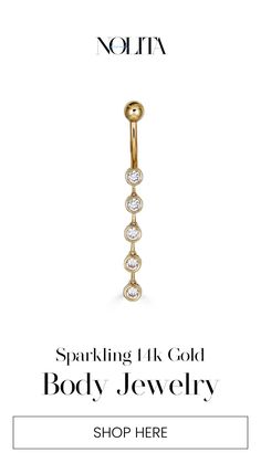 Add a touch of elegance with sparkling 14k gold body jewelry from Nolita Diamonds. Designed to elevate your style, these luxurious belly rings bring a refined luxury aesthetic to your collection, perfect for making a bold yet sophisticated statement.