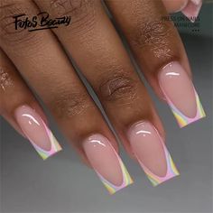 Fake Acrylic Nails, Nail Tip Designs, Her Nails, Fake Nails With Glue, Short Square Acrylic Nails, Short Acrylic Nails Designs, Pink Acrylic Nails, Square Acrylic Nails, Design Geometric