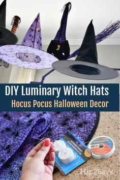 the diy luminar witch hats are so cute and easy to make