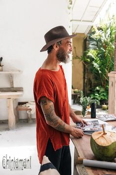 Boho T Shirt Raw Cotton Mens Clothing Asymmetric Tribal image 6 Southwestern Mens Style, Boho Style Men Outfits, Hobo Chic Outfits Men, Boho Men Style Summer, Indie Folk Outfits Men, Boho Men Style Bohemian, Boho Mens Outfits, Mens Boho Outfit, Loose Fit Outfit Men