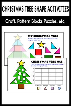 christmas tree shape activities for kids