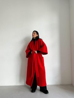 Jersey Red Kimono, Warm Kimono Cape, Natural Jersey, Gift for Girl, Pinterest Vibe, Kimono Urban Robe for Outside - Etsy Red Relaxed Fit Outerwear For Winter, Red Relaxed Fit Winter Outerwear, Knitted Kimono, Red Kimono, Gifts For Girls, Ukraine, Cape, Gender Neutral, The Outsiders