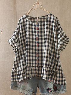 Casual Black Half Sleeve Blouse, Black Short Sleeve Summer Top, Multicolor Half Sleeve T-shirt For Summer, Summer Cotton Top With Half Sleeves, Summer Cotton Half Sleeve Tops, Black Half-sleeve Summer Shirt, Black Half Sleeve Summer Shirt, Black Half Sleeve Blouse For Summer, Black Half Sleeve Summer Blouse