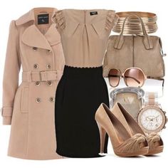 See more Decent Office Clothes fashion in Brown Classic Work Outfits, Mode Glamour, Beautiful Office, Chique Outfits, Office Outfit, Business Wear, Pink Cardigan, Elegantes Outfit, Looks Chic