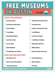 the free museum in austin flyer