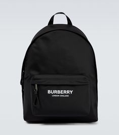 Logo backpack Burberry Logo, Burberry London, Burberry Men, Shop Logo, Black Backpack, Burberry Bag, Leather Top, Fashion Backpack, Shoulder Straps